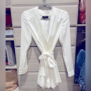 White long sleeve romper